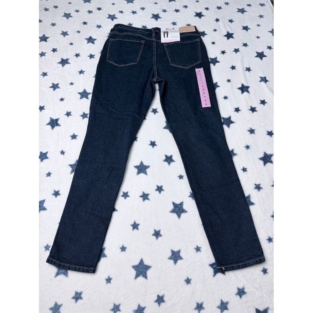 Seven7 Womens Size 6 High Rise Skinny Jeans Dark Wash Denim NWT - Picture 4 of 8